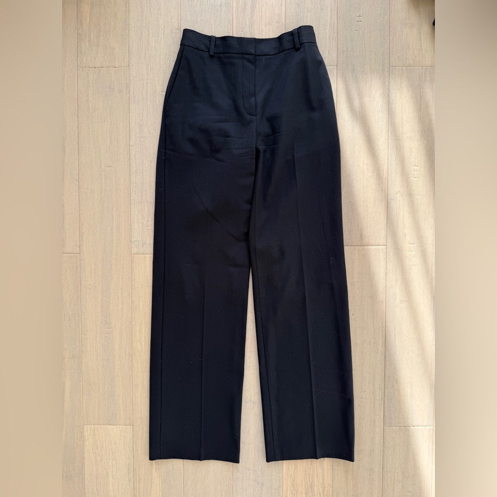 Babaton Black Wide Leg Wool Pants